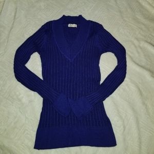 Bright Blue Snug fit Sweater